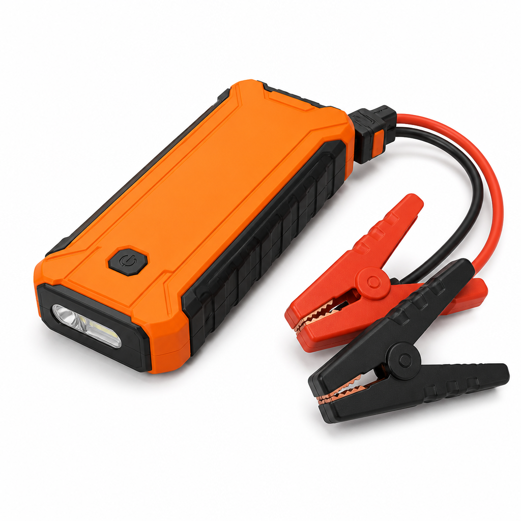 Portable jump starter kit with cables